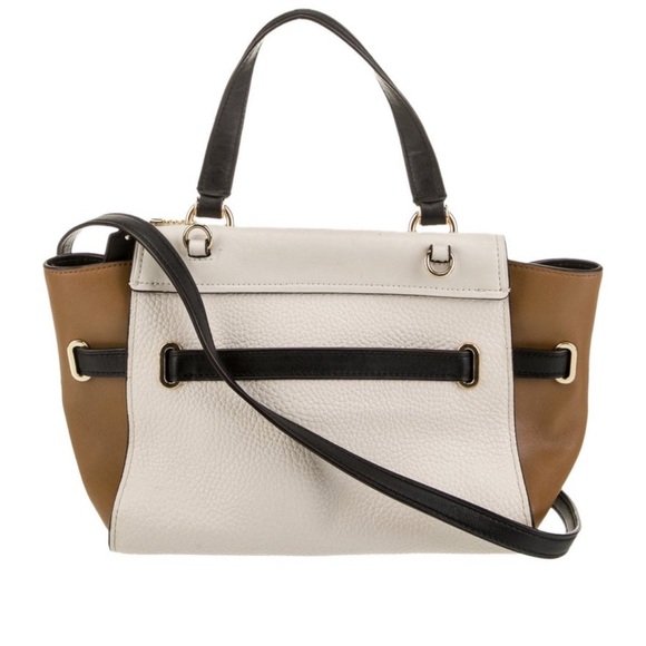 Coach White and Brown Leather Handbag - Picture 4 of 6